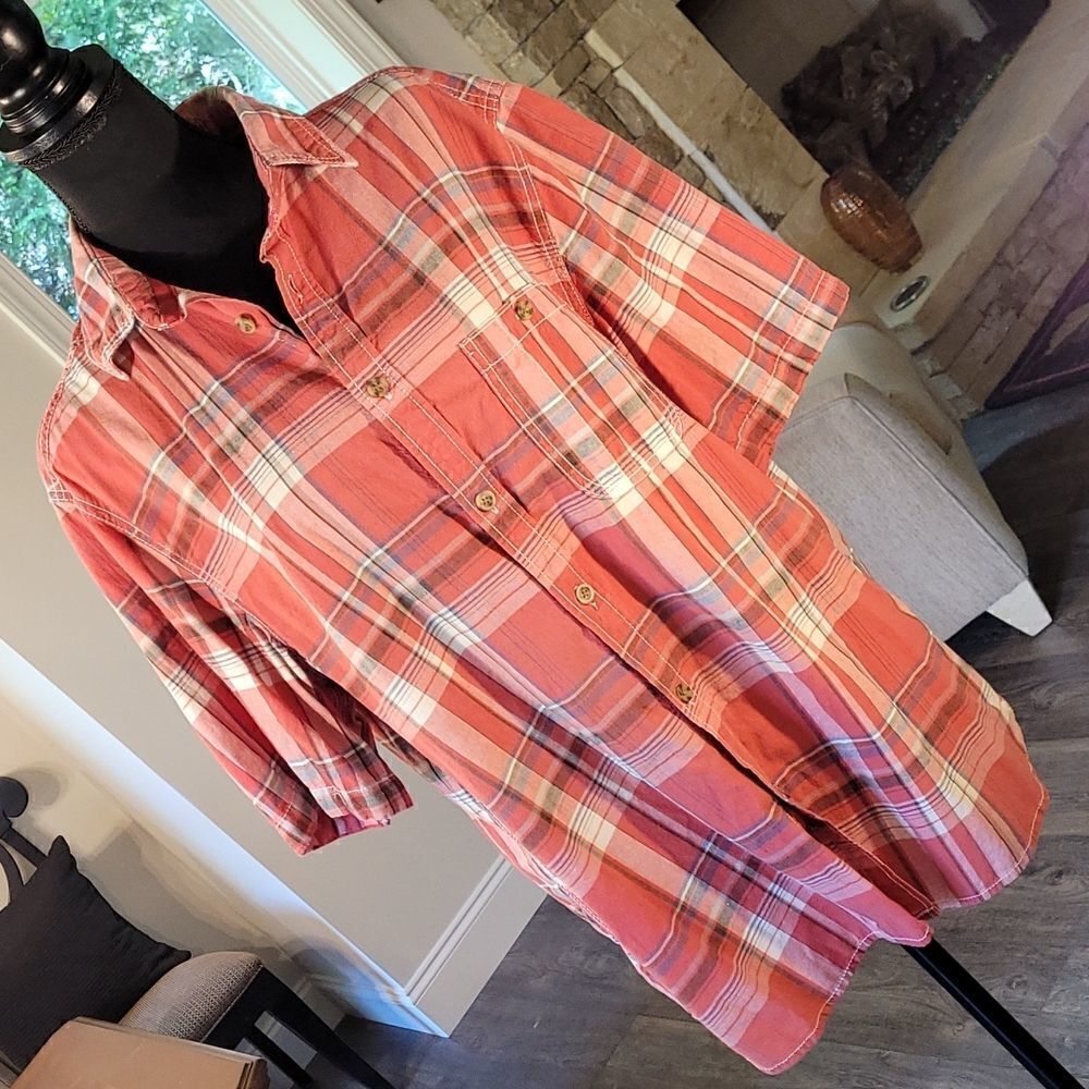 Mossimo Supply Co red plaid shirt Large